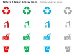 Recycle sign no littering recycling plant recycle bin ppt icons graphics