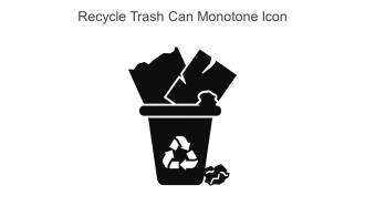 Recycle Trash Can Monotone Icon In Powerpoint Pptx Png And Editable Eps Format