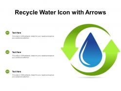 Recycle water icon with arrows