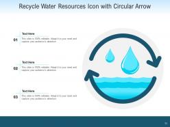 Recycle Water Treatment Circular Arrow Illustrating Irrigation Representing