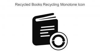 Recycled Books Recycling Monotone Icon In Powerpoint Pptx Png And Editable Eps Format