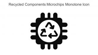 Recycled Components Microchips Monotone Icon In Powerpoint Pptx Png And Editable Eps Format