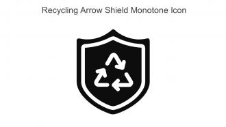 Recycling Arrow Shield Monotone Icon In Powerpoint Pptx Png And Editable Eps Format