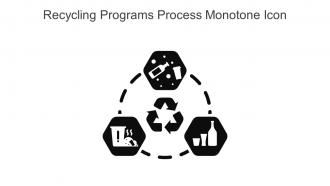 Recycling Programs Process Monotone Icon In Powerpoint Pptx Png And Editable Eps Format