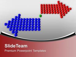 Red and blue arrows in diffrent directions powerpoint templates ppt themes and graphics 0213