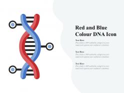 Red and blue colour dna icon