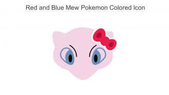Red And Blue Mew Pokemon Colored Icon In Powerpoint Pptx Png And Editable Eps Format