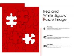 Red and white jigsaw puzzle image
