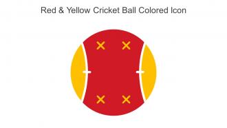 Red And Yellow Cricket Ball Colored Icon In Powerpoint Pptx Png And Editable Eps Format