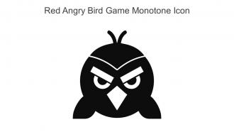 Red Angry Bird Game Monotone Icon In Powerpoint Pptx Png And Editable Eps Format