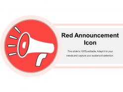 Red announcement icon