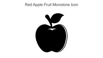 Red Apple Fruit Monotone Icon In Powerpoint Pptx Png And Editable Eps Format