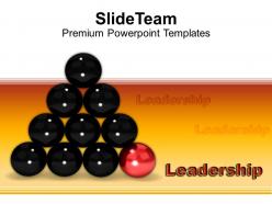 Red ball leads other balls leadership powerpoint templates ppt themes and graphics 0213