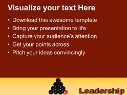 Red ball leads other balls leadership powerpoint templates ppt themes and graphics 0213