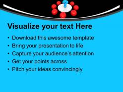Red balls and a question mark in center powerpoint templates ppt themes and graphics 0113