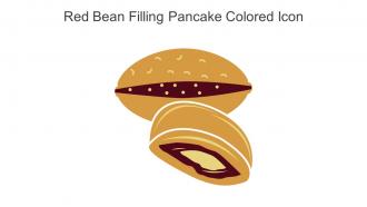 Red Bean Filling Pancake Colored Icon In Powerpoint Pptx Png And Editable Eps Format
