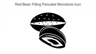 Red Bean Filling Pancake Monotone Icon In Powerpoint Pptx Png And Editable Eps Format