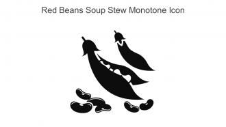 Red Beans Soup Stew Monotone Icon In Powerpoint Pptx Png And Editable Eps Format