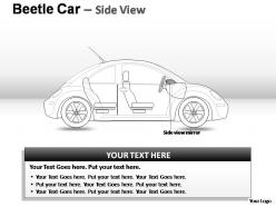 Red beetle car side view powerpoint presentation slides