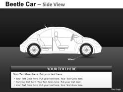 Red beetle car side view powerpoint presentation slides db