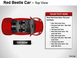 Red beetle car top view powerpoint presentation slides