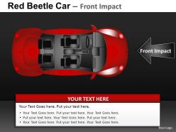 Red beetle car top view powerpoint presentation slides db