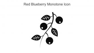 Red Blueberry Monotone Icon In Powerpoint Pptx Png And Editable Eps Format