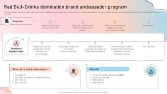Red Bull Drinks Domination Ambassador Influencer Marketing Guide To Strengthen Brand Image Strategy Ss