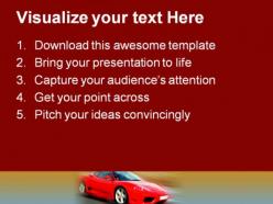 Red car sports powerpoint templates and powerpoint backgrounds 0711