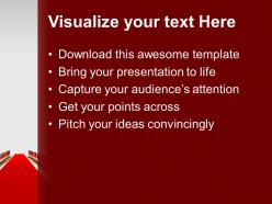 Red carpet for award winners success powerpoint templates ppt themes and graphics 0313