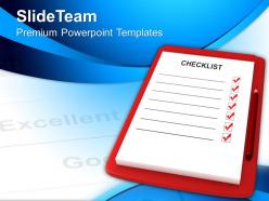 Red clipboard with blank checklist powerpoint templates ppt themes and graphics 0213