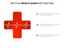 Red Cross Medical Symbol With Pulse Rate