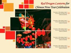 Red dragon lanterns for chinese new year celebration
