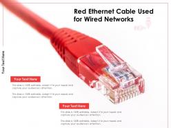 Red ethernet cable used for wired networks