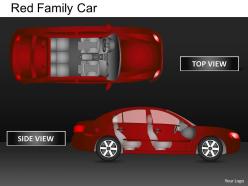 Red family car side view powerpoint presentation slides db