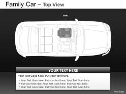 Red family car top view powerpoint presentation slides db