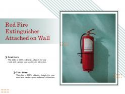 Red fire extinguisher attached on wall