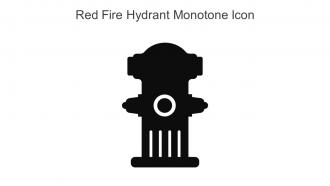Red Fire Hydrant Monotone Icon In Powerpoint Pptx Png And Editable Eps Format