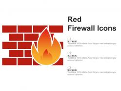 Red firewall icons