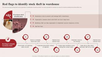 Red Flags To Identify Stock Theft In Warehouse Optimization Strategies Ppt Microsoft