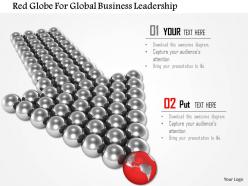 Red globe for global business leadership image graphics for powerpoint