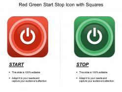 Red green start stop icon with squares