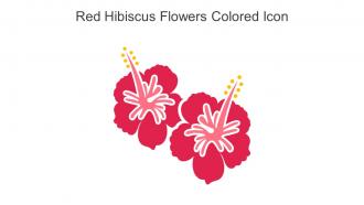 Red Hibiscus Flowers Colored Icon In Powerpoint Pptx Png And Editable Eps Format