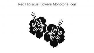 Red Hibiscus Flowers Monotone Icon In Powerpoint Pptx Png And Editable Eps Format