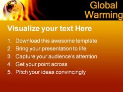 Red hot world globe powerpoint templates and powerpoint backgrounds 0711