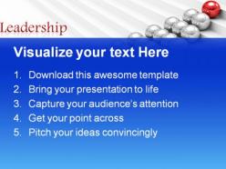 Red leader leadership powerpoint templates and powerpoint backgrounds 0711