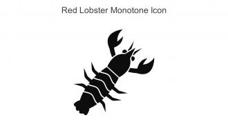 Red Lobster Monotone Icon In Powerpoint Pptx Png And Editable Eps Format