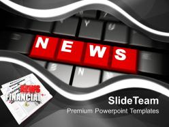 Red news word on keyboard powerpoint templates ppt themes and graphics