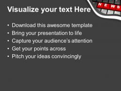 Red news word on keyboard powerpoint templates ppt themes and graphics