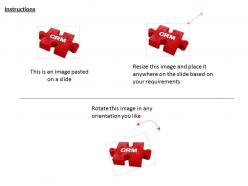 Red puzzle for customer relation management image graphics for powerpoint